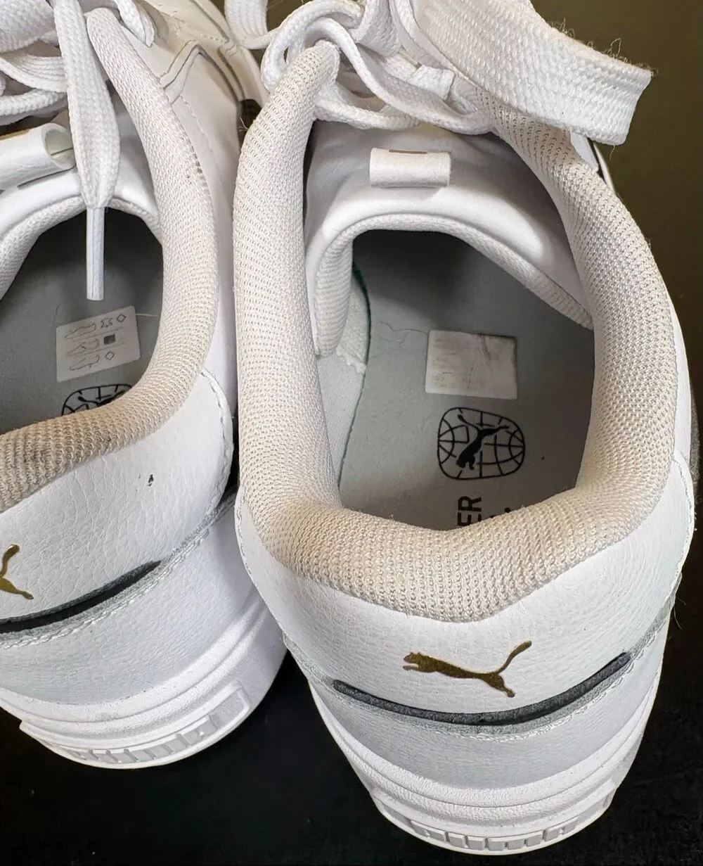 PUMA Karmen Rebelle Platform Sneakers White w/ Black Size